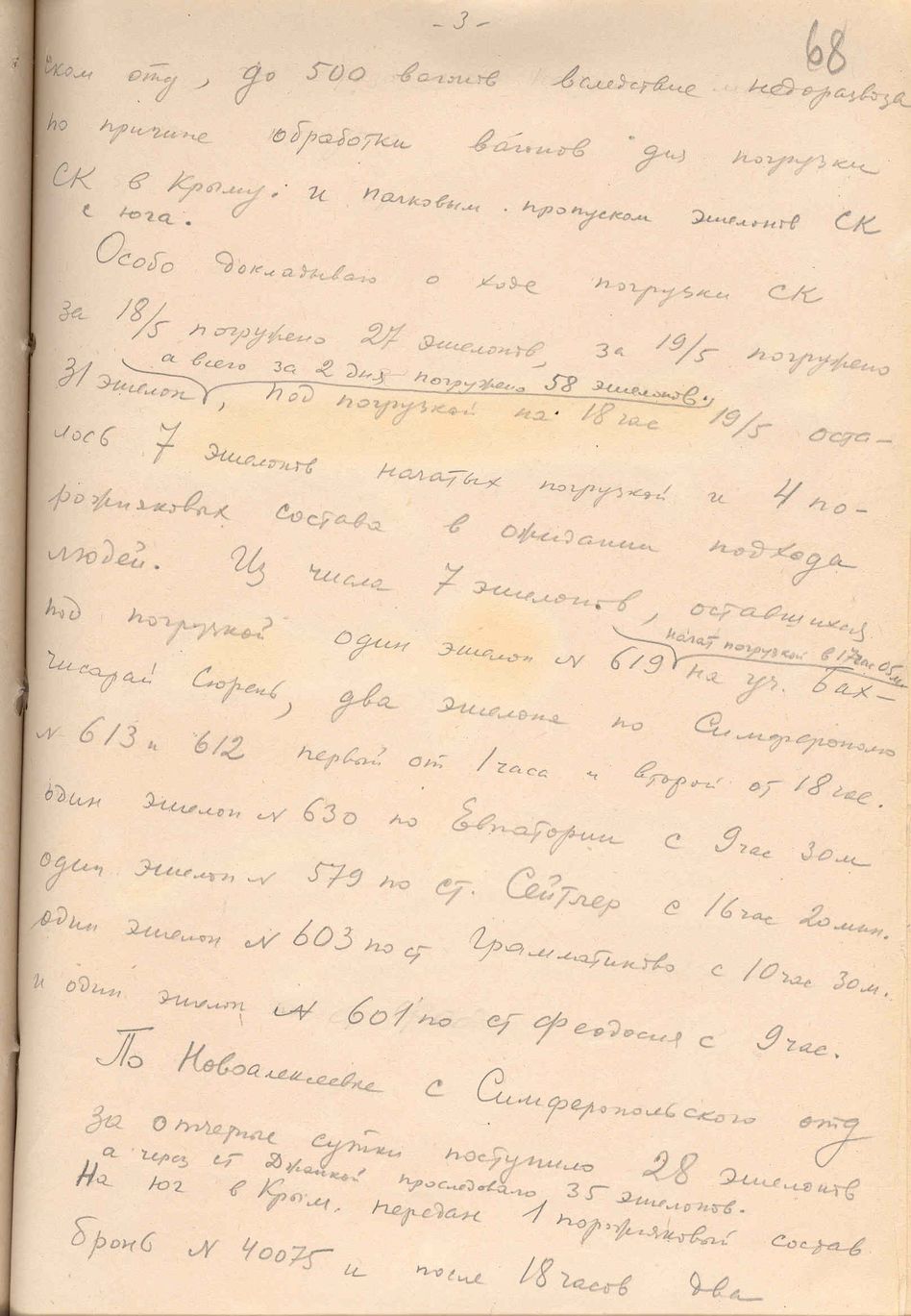 Оперативне донесення 20.05.1944